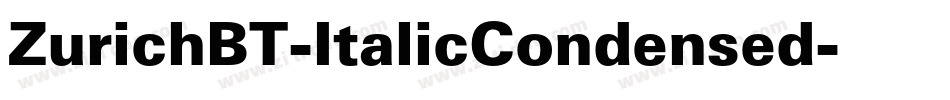 ZurichBT-ItalicCondensed字体转换