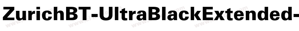 ZurichBT-UltraBlackExtended字体转换