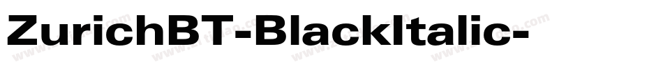 ZurichBT-BlackItalic字体转换