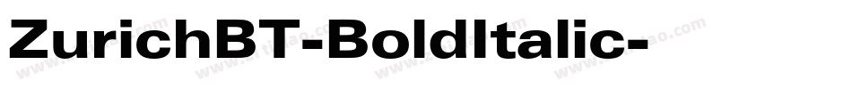 ZurichBT-BoldItalic字体转换