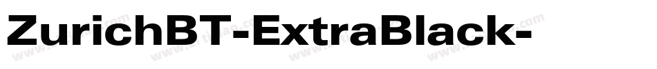 ZurichBT-ExtraBlack字体转换