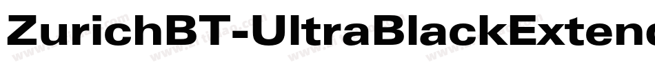 ZurichBT-UltraBlackExtended字体转换