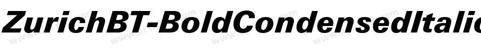 ZurichBT-BoldCondensedItalic字体转换