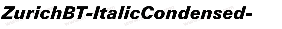 ZurichBT-ItalicCondensed字体转换