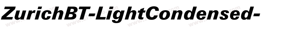 ZurichBT-LightCondensed字体转换