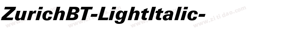 ZurichBT-LightItalic字体转换