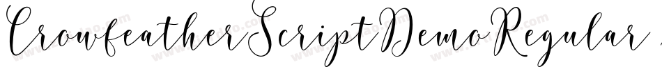CrowfeatherScriptDemoRegular-xMdq字体转换