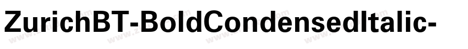 ZurichBT-BoldCondensedItalic字体转换