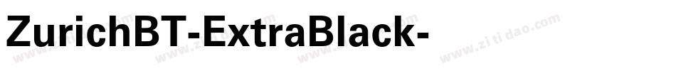 ZurichBT-ExtraBlack字体转换