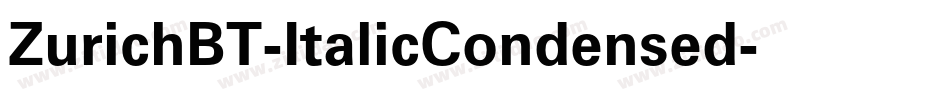 ZurichBT-ItalicCondensed字体转换
