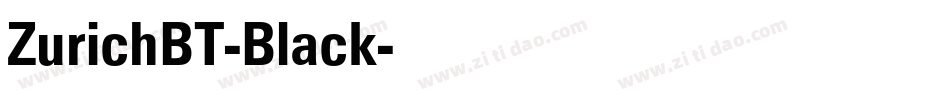 ZurichBT-Black字体转换