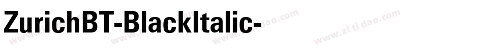 ZurichBT-BlackItalic字体转换