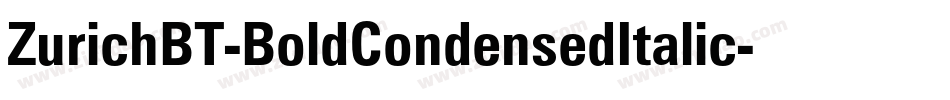 ZurichBT-BoldCondensedItalic字体转换