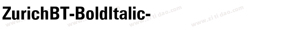 ZurichBT-BoldItalic字体转换