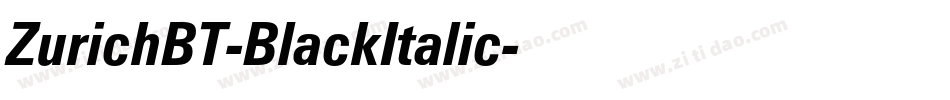 ZurichBT-BlackItalic字体转换