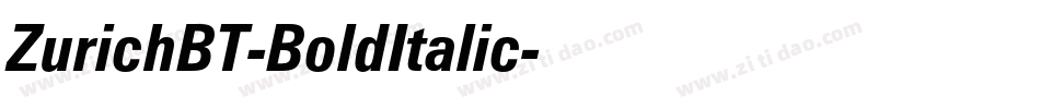 ZurichBT-BoldItalic字体转换
