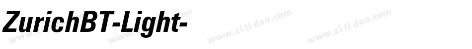 ZurichBT-Light字体转换