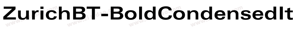 ZurichBT-BoldCondensedItalic字体转换