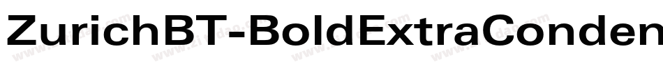 ZurichBT-BoldExtraCondensed字体转换