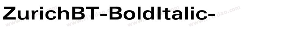 ZurichBT-BoldItalic字体转换