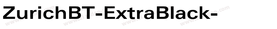 ZurichBT-ExtraBlack字体转换