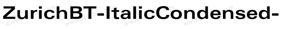 ZurichBT-ItalicCondensed字体转换