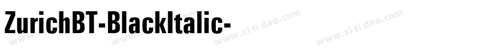 ZurichBT-BlackItalic字体转换
