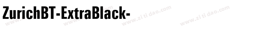 ZurichBT-ExtraBlack字体转换