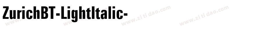 ZurichBT-LightItalic字体转换