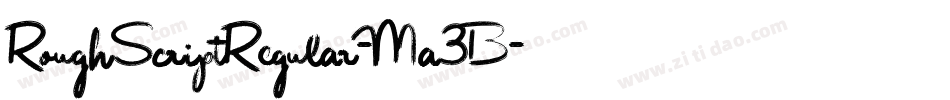 RoughScriptRegular-Ma3B字体转换