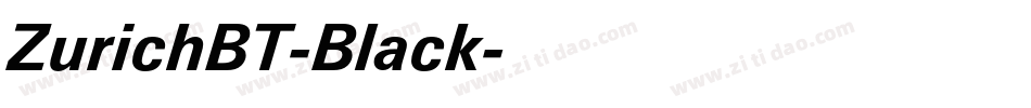 ZurichBT-Black字体转换