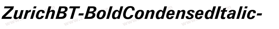 ZurichBT-BoldCondensedItalic字体转换
