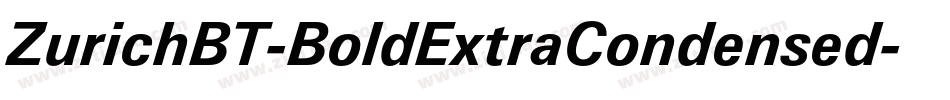 ZurichBT-BoldExtraCondensed字体转换