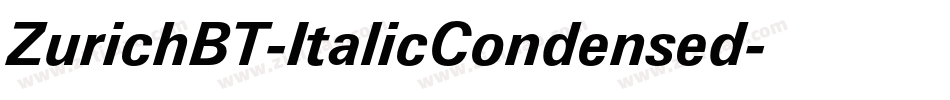 ZurichBT-ItalicCondensed字体转换