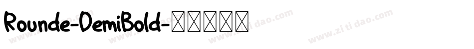 Rounde-DemiBold字体转换
