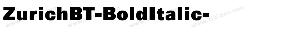 ZurichBT-BoldItalic字体转换