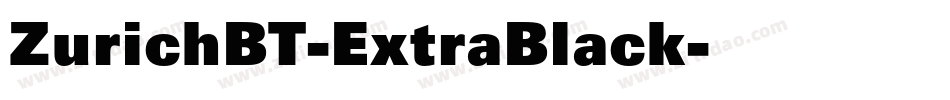 ZurichBT-ExtraBlack字体转换