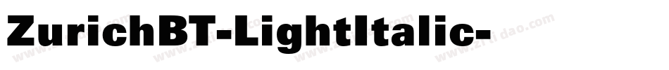 ZurichBT-LightItalic字体转换