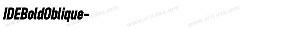 IDEBoldOblique字体转换