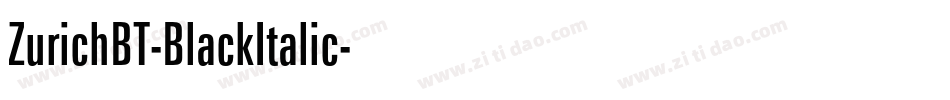 ZurichBT-BlackItalic字体转换