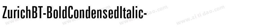 ZurichBT-BoldCondensedItalic字体转换