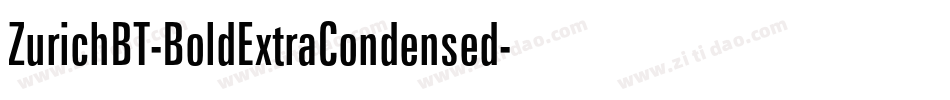ZurichBT-BoldExtraCondensed字体转换