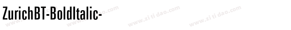 ZurichBT-BoldItalic字体转换