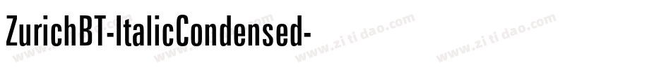 ZurichBT-ItalicCondensed字体转换
