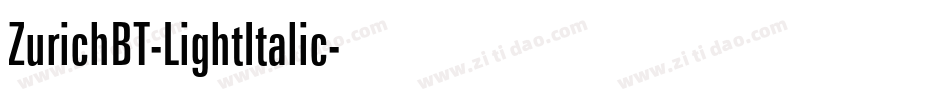 ZurichBT-LightItalic字体转换
