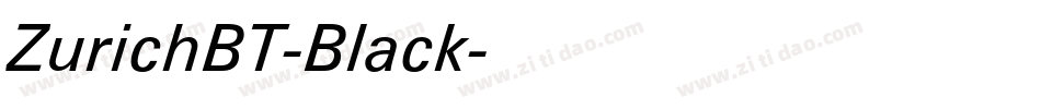 ZurichBT-Black字体转换