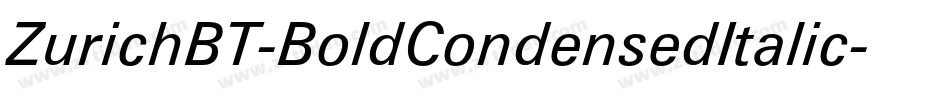 ZurichBT-BoldCondensedItalic字体转换