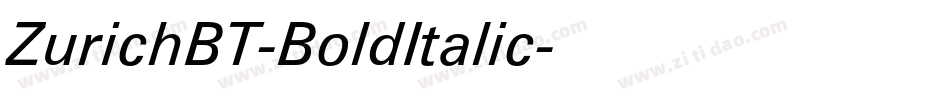 ZurichBT-BoldItalic字体转换