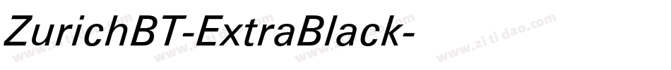 ZurichBT-ExtraBlack字体转换