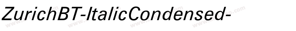 ZurichBT-ItalicCondensed字体转换